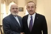 رایزنی تلفنی ظریف و چاووش اوغلو پس از حمله موشکی ایران