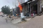 مغازه کپسول فروشی در ایجرود طعمه حریق شد/تصاویر
