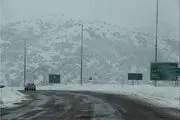 بارش برف و کولاک شدید در محور خلخال-اسالم
