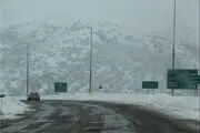 بارش برف و کولاک شدید در محور خلخال-اسالم
