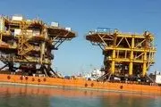 سکوی 07 بر میدان نفتی هندیجان در خلیج فارس نصب می‌شود