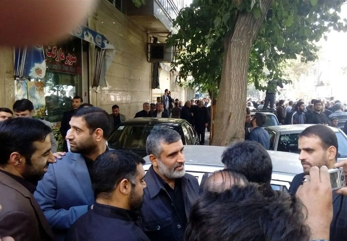 پیکر پدر فرمانده هوافضای سپاه تشییع شد + عکس