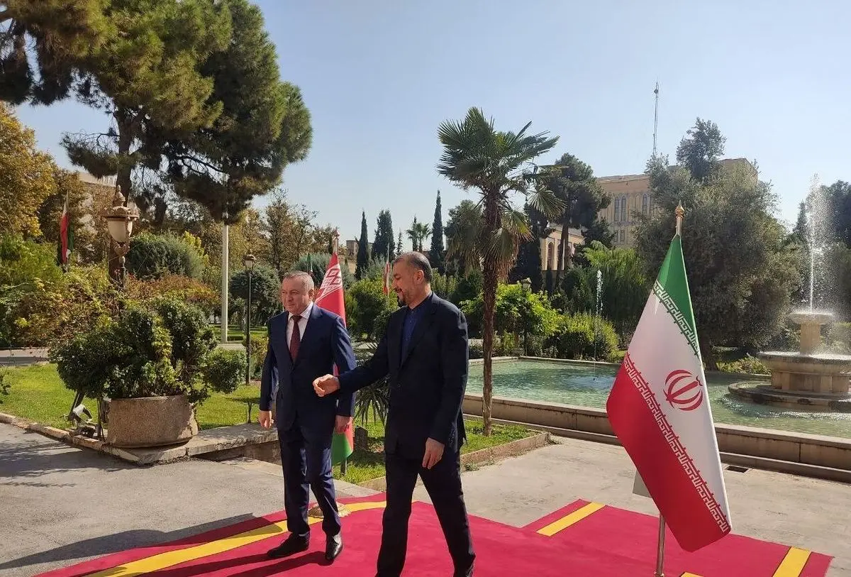 امیر عبداللهیان از وزیر خارجه بلاروس استقبال کرد+فیلم