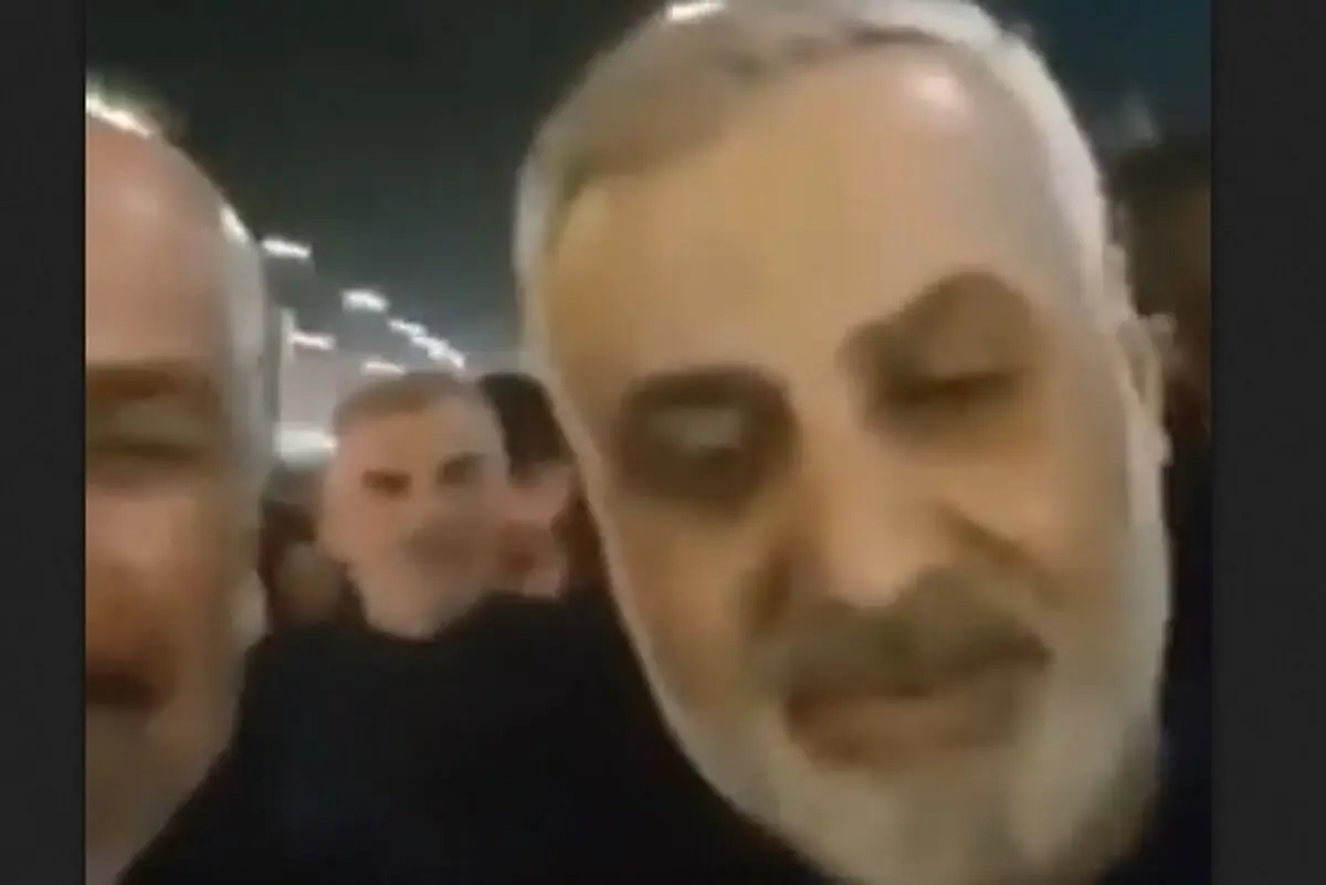 شباهت عجیب یک فرد در پیاده‌روی اربعین به حاج قاسم سلیمانی