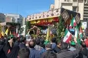  تشییع پیکر شهید زاهدی و یارانش در راهپیمایی روز قدس تهران 