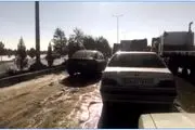 یخبندان جاده‌ها ۶ روز پس از بارش برف/ فیلم