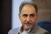 شهردار جنجالی تهران در کنار عارف+عکس