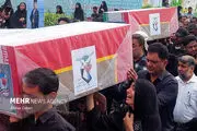 تشییع پیکر ۳۲ دانش‌آموز شهید مدرسه میناب