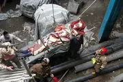 سقوط کارگر جوشکار از ارتفاع پنج متری 