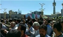 پیکر مطهر حاج رجب در حرم امام رضا به خاک سپرده شد