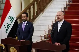 کنفرانس خبری مشترک دکتر قالیباف با رئیس مجلس عراق/گزارش تصویری