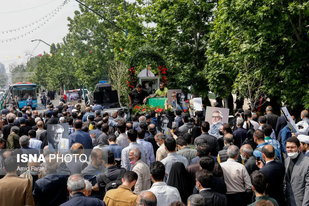 مراسم تشییع نادر طالب‌زاده/گزارش تصویری