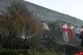 مهار آتش‌سوزی در منطقه گدوک سوادکوه+تصاویر
