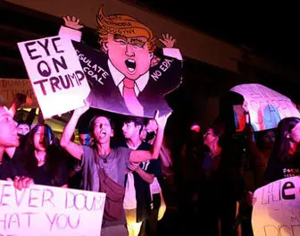تظاهرات ضد ترامپ در آمریکا همچنان ادامه دارد