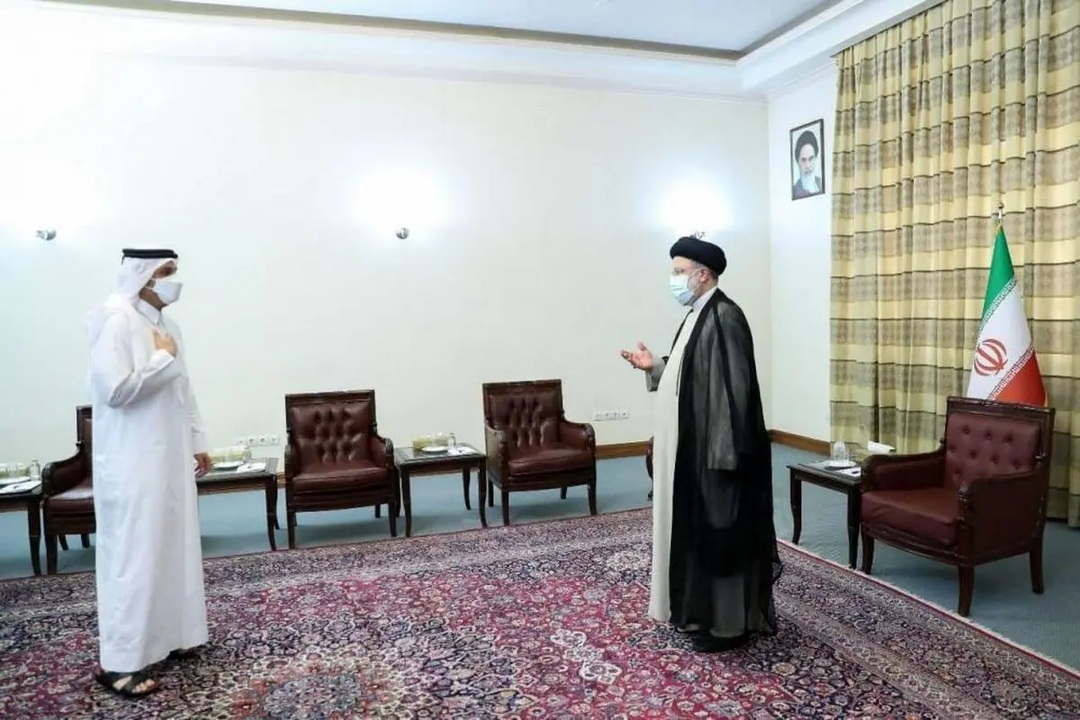 وزیر خارجه قطر با رئیسی دیدار کرد
