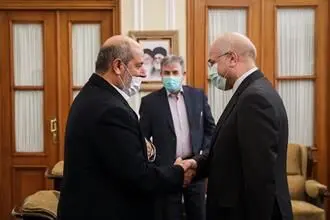 دیدار نایب رئیس دفتر سیاسی جنبش حماس با قالیباف/گزارش تصویری