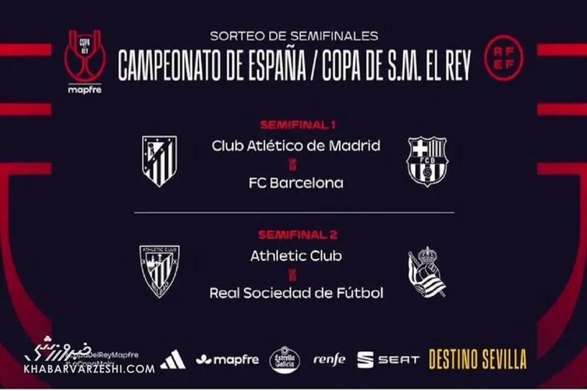 
قرعه سخت بارسا در نیمه‌نهایی جام حذفی
