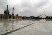 حال و هوای بارانی «مسجد جمکران»/ تصاویر