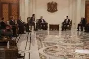 دیدار هیات عالی‌رتبه روس با بشار اسد در دمشق