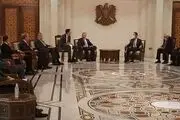 دیدار هیات عالی‌رتبه روس با بشار اسد در دمشق