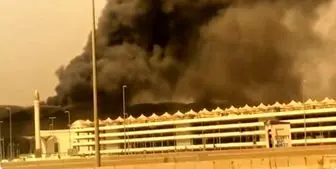 آتش‌سوزی مهیب درایستگاه قطار شهر جده عربستان
