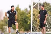 حضور ویژه کریم باقری در تمرین پرسپولیس