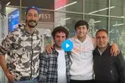 شوخی بامزه سردار آزمون با ماکارونی خوردن «هوتن شکیبا»+فیلم