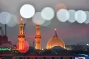 نمایی زیبا از بارش باران در کربلا/عکس