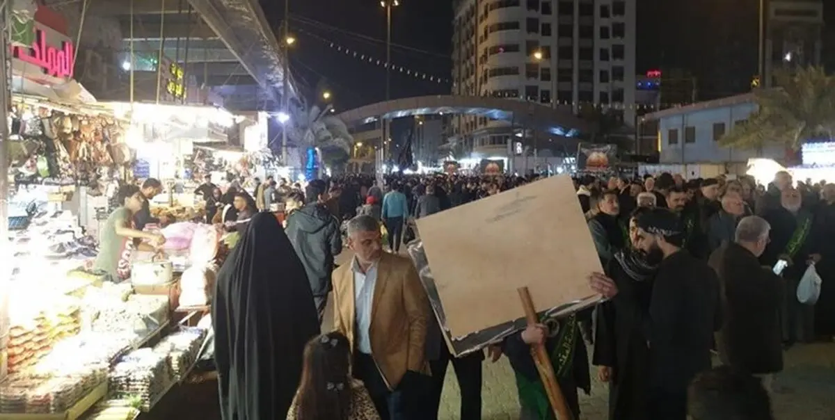 راهپیمایی در کاظمین عراق در حمایت از آیت‌الله سیستانی