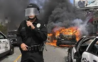 تبدیل شهر مینیا پولیس آمریکا به منطقه جنگی 

