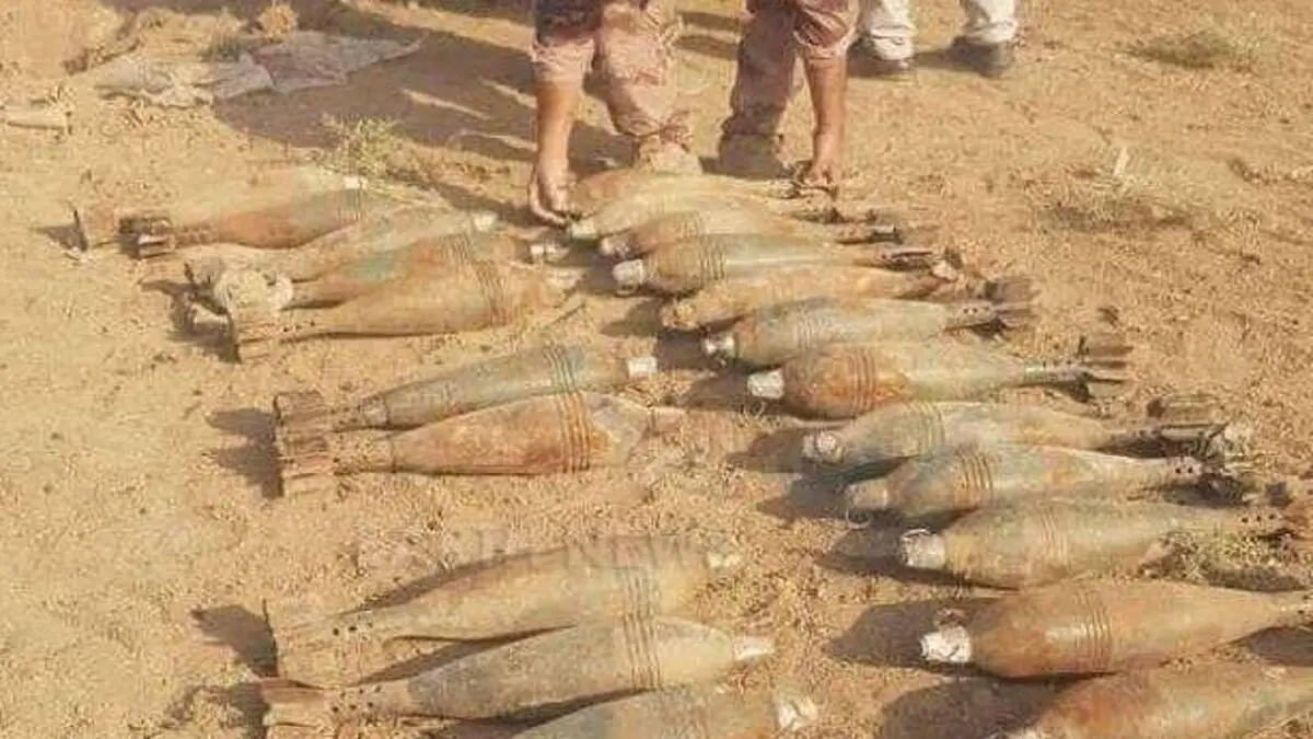 کشف ۴۲ خمپاره در نینوا طی عملیات الحشد الشعبی