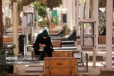 لحظات تحویل سال در گلزار شهدای تهران