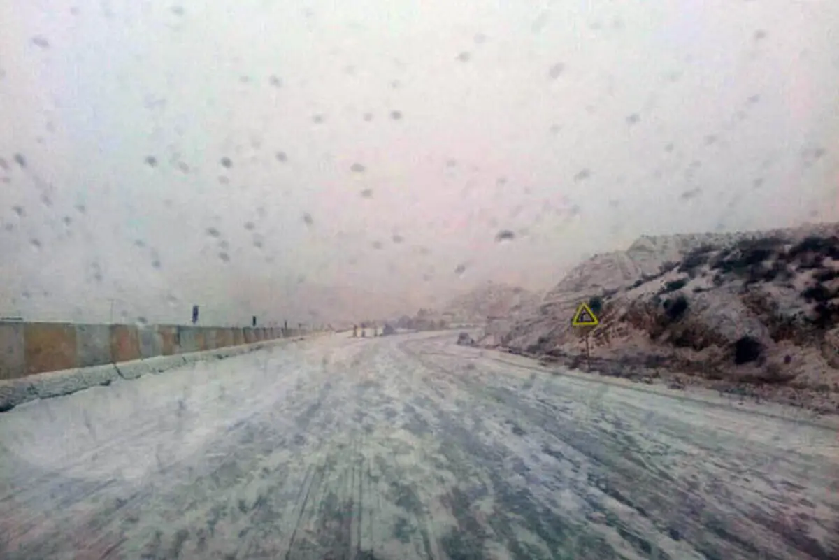 یخبندان در محور چالوس