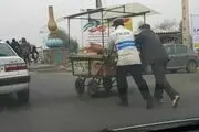 اقدام زیبای مامور راهنمایی و رانندگی/ عکس