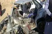 برخورد مرگبار دو دستگاه پراید در محورشهرستان زهک
