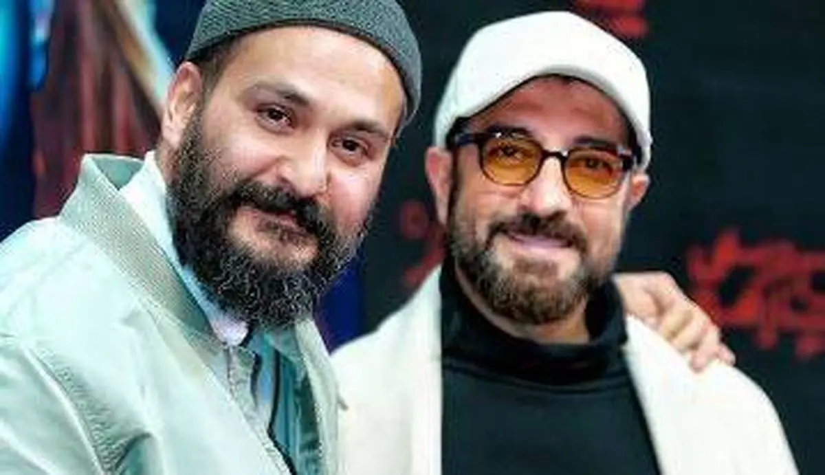 عکس صمیمانه میلاد کی‌مرام و مجید صالحی