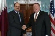 دیدار پمپئو با وزیر دفاع قطر