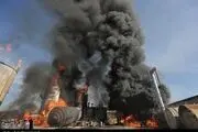 حریق شهرک شکوهیه تاکنون اطفا نشده
