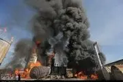 حریق شهرک شکوهیه تاکنون اطفا نشده