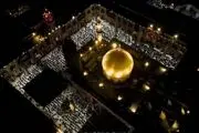 تصاویر هوایی از حرم امیرالمومنین(ع) در شب رحلت پیامبر(ص)