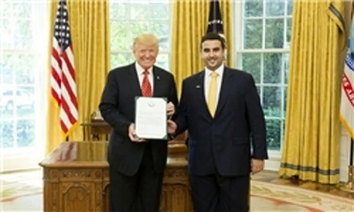 تحویل استوارنامه پسر ملک سلمان به ترامپ