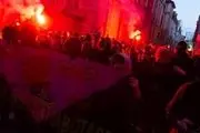 تظاهرات خشونت‌بار در فرانسه در پی اعلام نتیجه انتخابات/گزارش تصویری