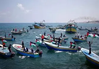 ۲۹زخمی در حمله رژیم صهیونیستی به راهپیمایی دریایی فلسطینی‌ها