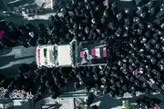تشییع شهدای گمنام در منطقه 17 تهران+فیلم 