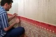 بافت بزرگترین فرش طرح شاه عباسی ایران در زنجان