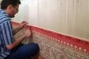 بافت بزرگترین فرش طرح شاه عباسی ایران در زنجان
