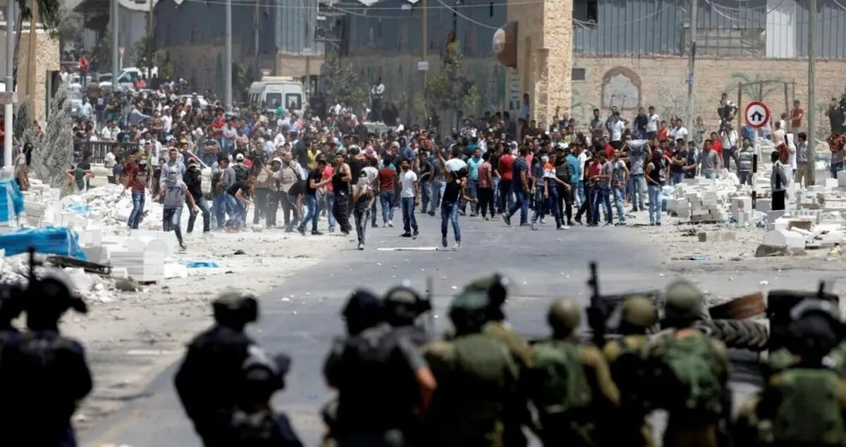درگیری شدید جوانان فلسطینی با پلیس اسرائیل در نابلس