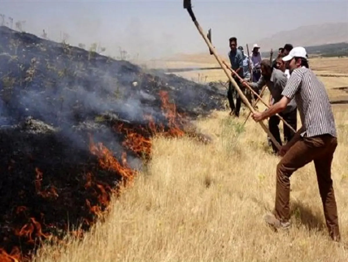 مهار آتشسوزی در مراتع چند روستای نهاوند