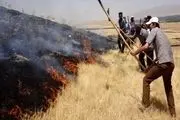 مهار آتش‌سوزی در مراتع چند روستای نهاوند