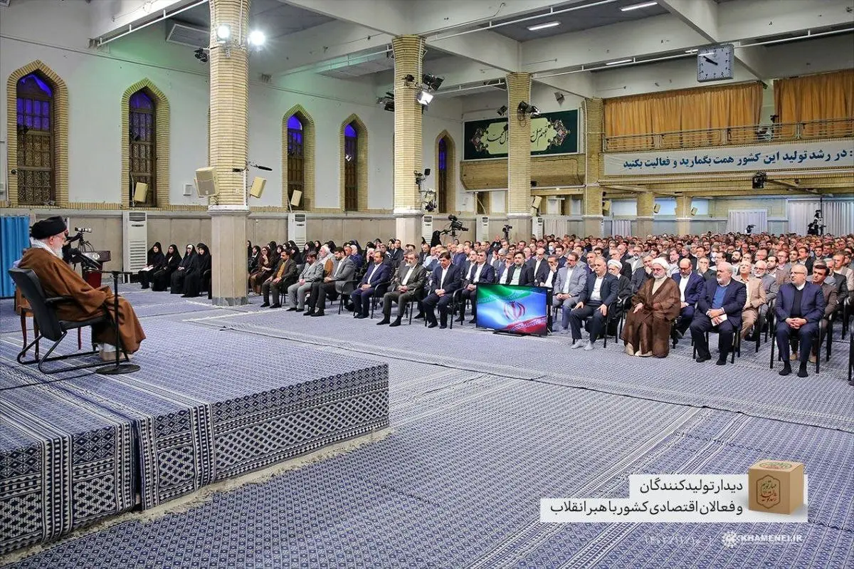 تصویری از مهمانان خاص امروز رهبر معظم انقلاب